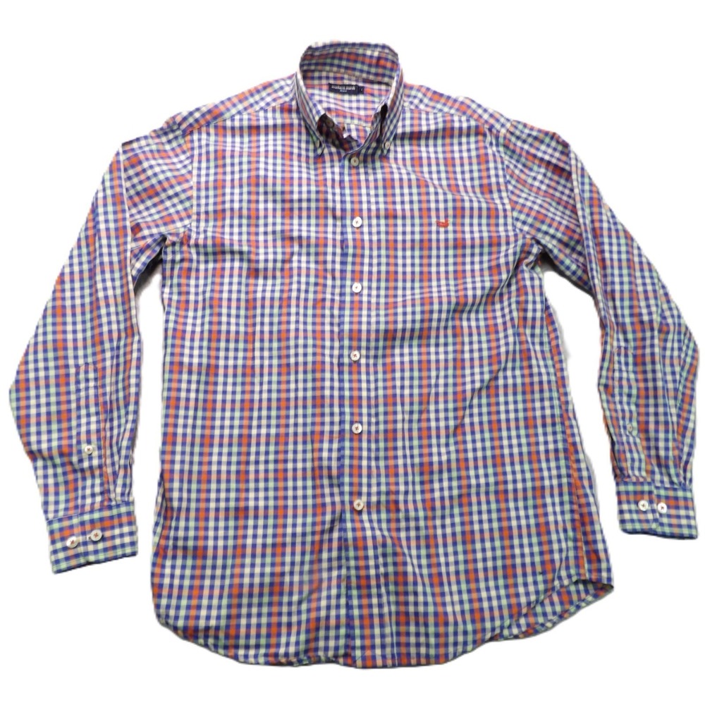 Southern Marsh Shirt Men S Button Down Long Sleeve Plaid Cotton Casual Duck Logo